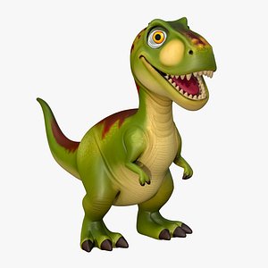 High-Quality Realistic Cute Cartoon Dinosaur