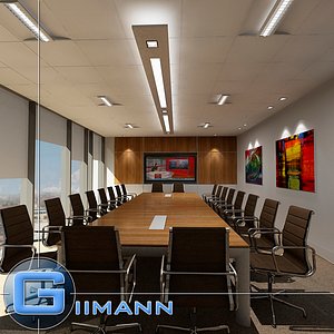 3d model boardroom room