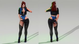 Futuristic Woman - GameReady model