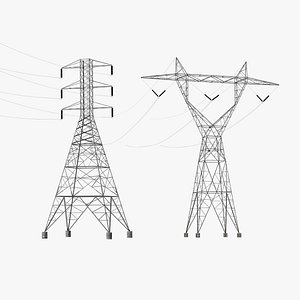 3D Transmission Towers Collection