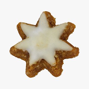 3D white chocolate star cinnamon model