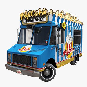 PopCorn Food Truck pbr 3D model