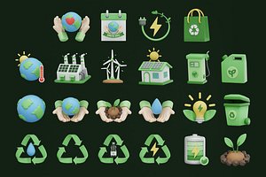 Ecology 3D Icon Pack