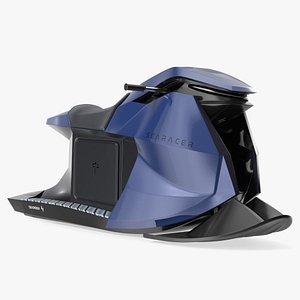 Searacer Jet Ski Blue Rigged model