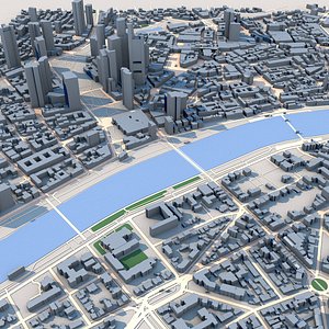 Frankfurt City Germany model