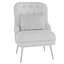 Chaise d'appoint en lin rembourrée pied-de-poule Homary Chaise d'appoint moderne