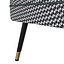 Chaise d'appoint en lin rembourrée pied-de-poule Homary Chaise d'appoint moderne