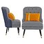 Chaise d'appoint en lin rembourrée pied-de-poule Homary Chaise d'appoint moderne