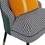 Chaise d'appoint en lin rembourrée pied-de-poule Homary Chaise d'appoint moderne