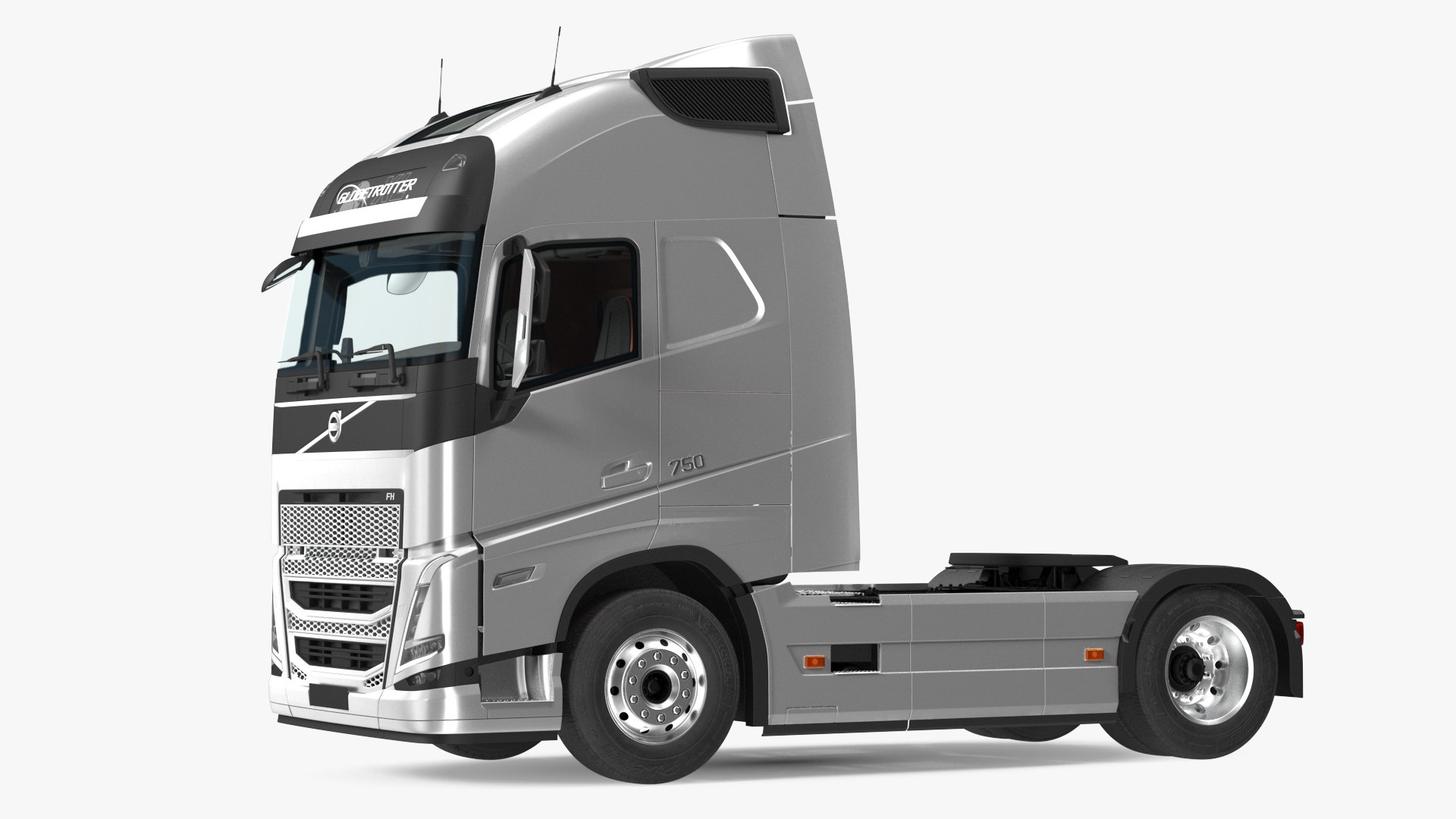Volvo FH16 750 Globetrotter Truck Rigged 3D model preview