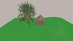 wooden house 3D model
