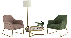 Frame Armchair Aula Coffee Table Rita Floor Lamp by Made