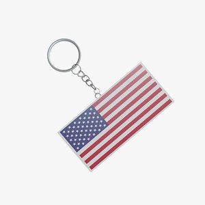3D model US Flag Keychain