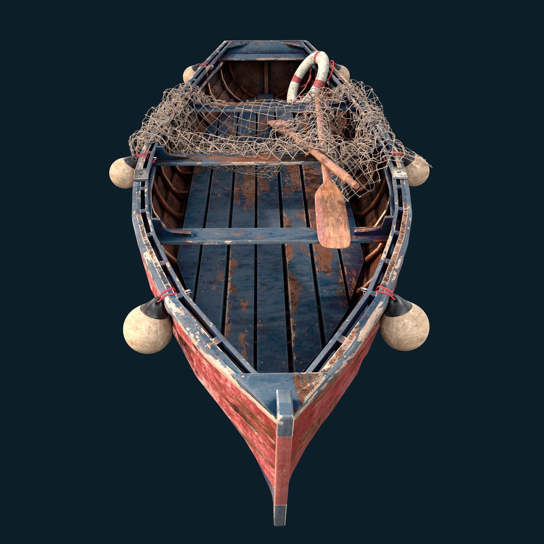 3d Old Fishing Boat