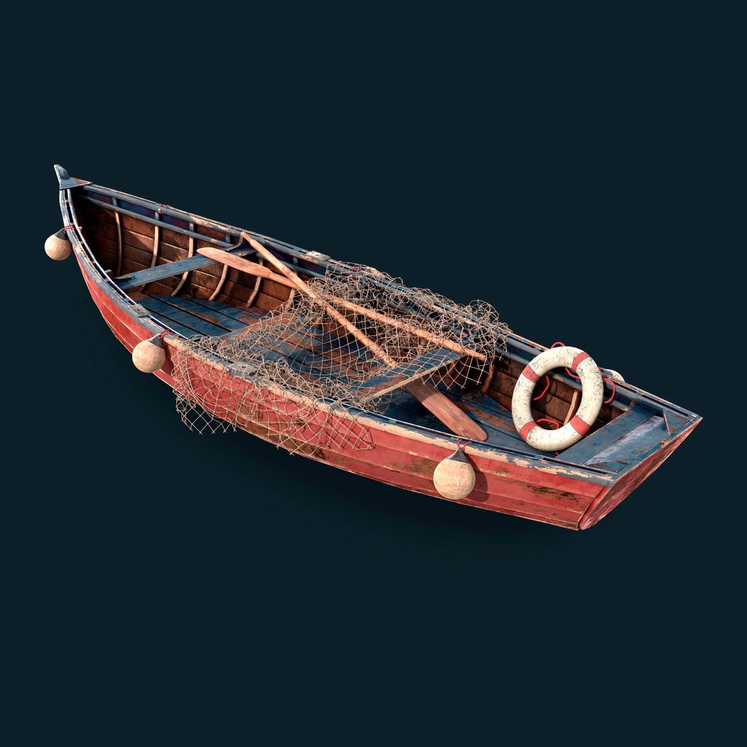 3d Old Fishing Boat