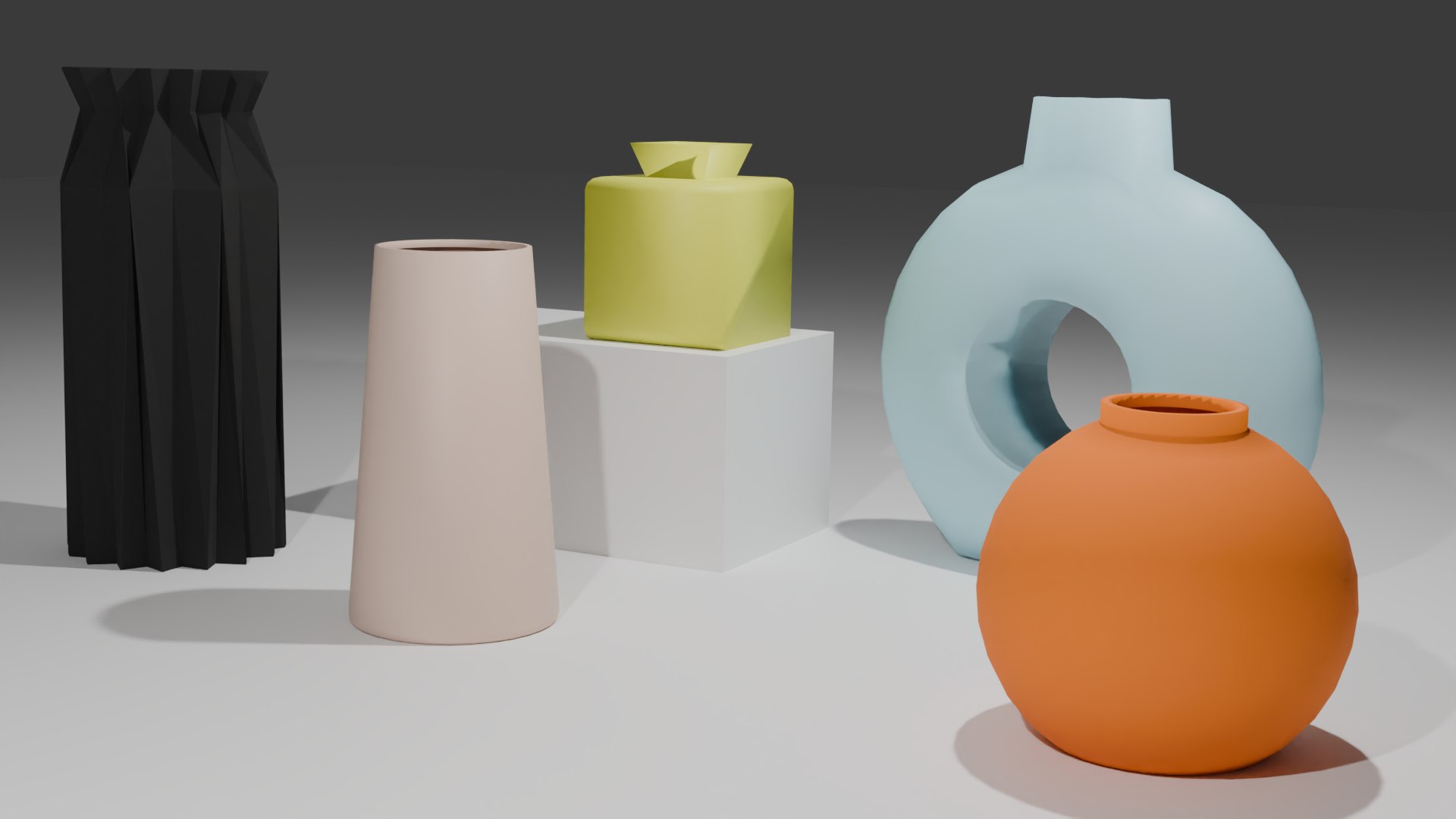 Ceramic Vases 5-piece Set 3D Model - TurboSquid 2386884