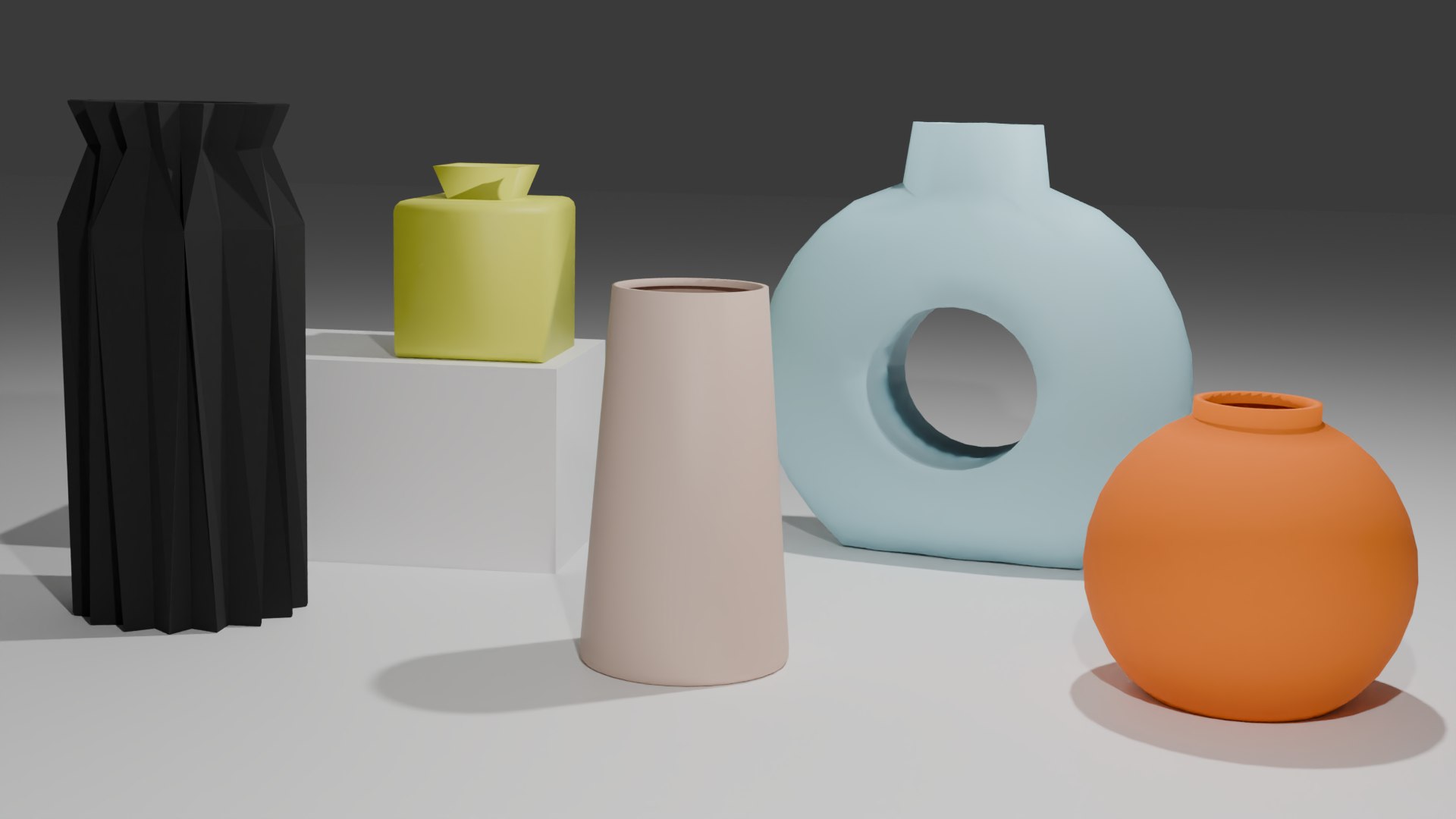 Ceramic Vases 5-piece Set 3D Model - TurboSquid 2386884
