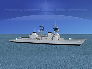 3d model of destroyers class spruance