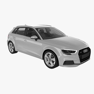 audi a3 sportback 2017 3d model