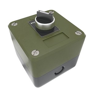 Industrial switch button green