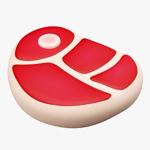 3D Emoji Red Meat 001