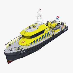 Dutch Rijkswaterstaat service vessel 3D model