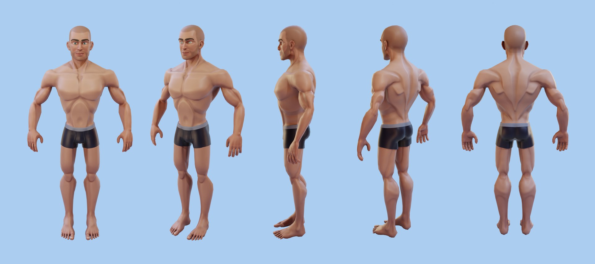 3D Stylized strong man model - TurboSquid 2094057