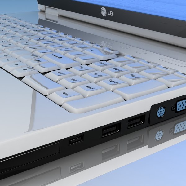 notebook lg e500 laptop 3d model