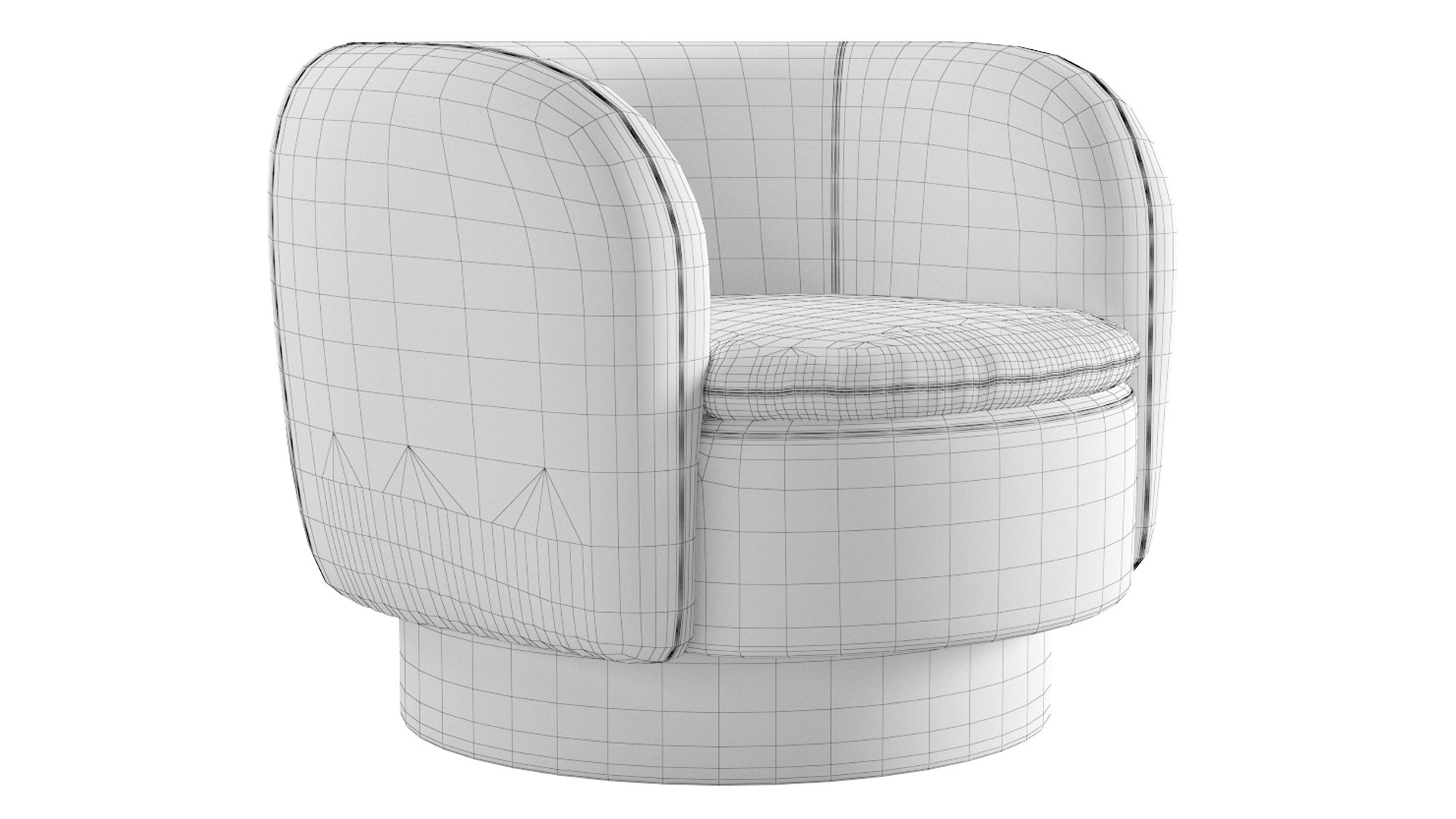 Muir Swivel Chair CB2 3D Model TurboSquid 1964315