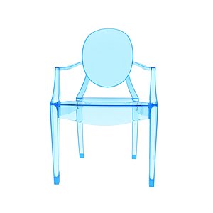 3D kartell louis ghost chair model