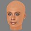 Głowa Issa Rae - Bez włosów - Głowa low poly do gry