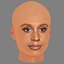Głowa Issa Rae - Bez włosów - Głowa low poly do gry