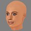 Głowa Issa Rae - Bez włosów - Głowa low poly do gry