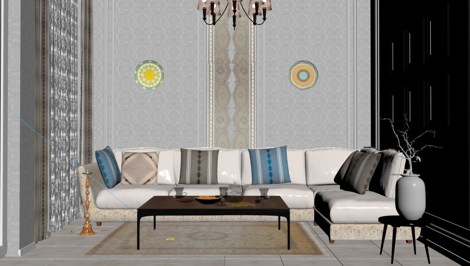 3D Islamic Dining Room Model - TurboSquid 2302140