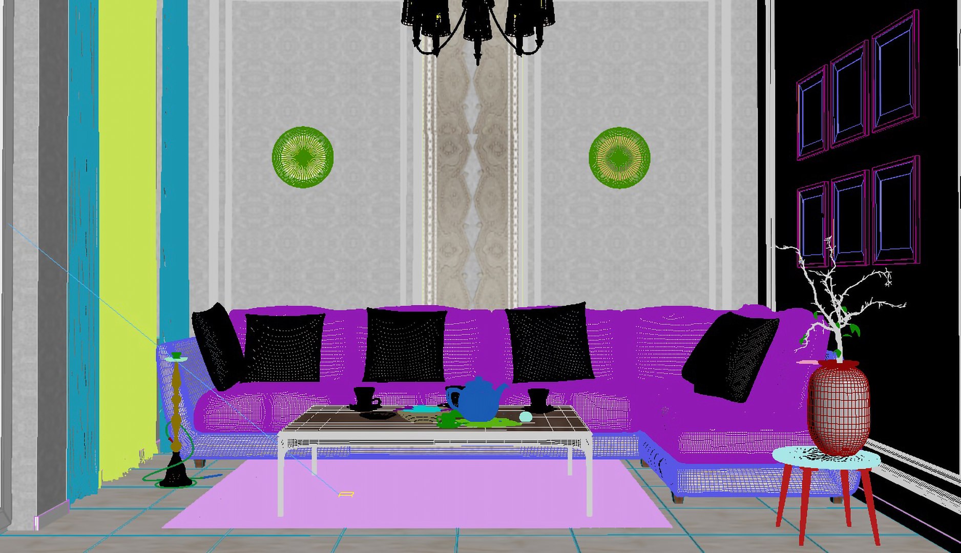 3D Islamic Dining Room Model - TurboSquid 2302140