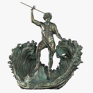 3d poseidon sculpture