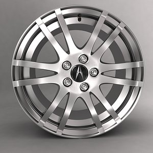 3ds max acura car alloy logo