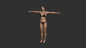 Beautiful Woman -Rigged 3d character model