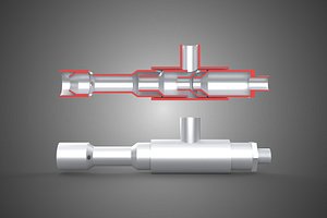 CROSS SECTION VIEW MICRO NANO BUBBLE VENTURI NOZZLE PIPE TUBE