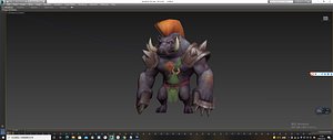A pig warrior monster model 3D