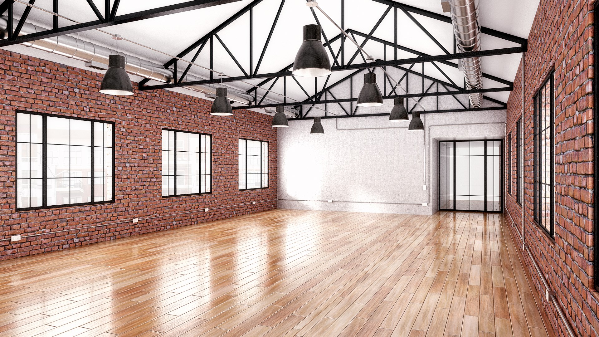 Image showcasing Industrial Office Loft Space Model - TurboSquid 1640038