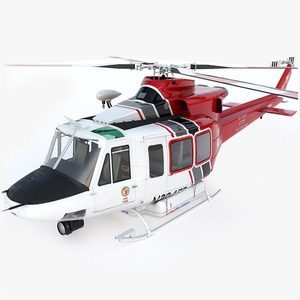 Helicopter Bell 412 LAFD model