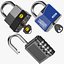 3つの詳細な南京錠