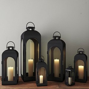 3d model lanterns lights