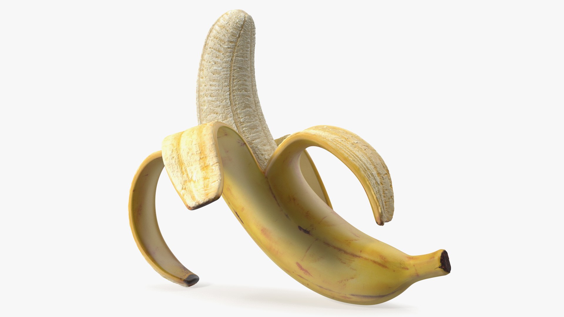 Peeled Banana With Brown Flecks 3D model preview