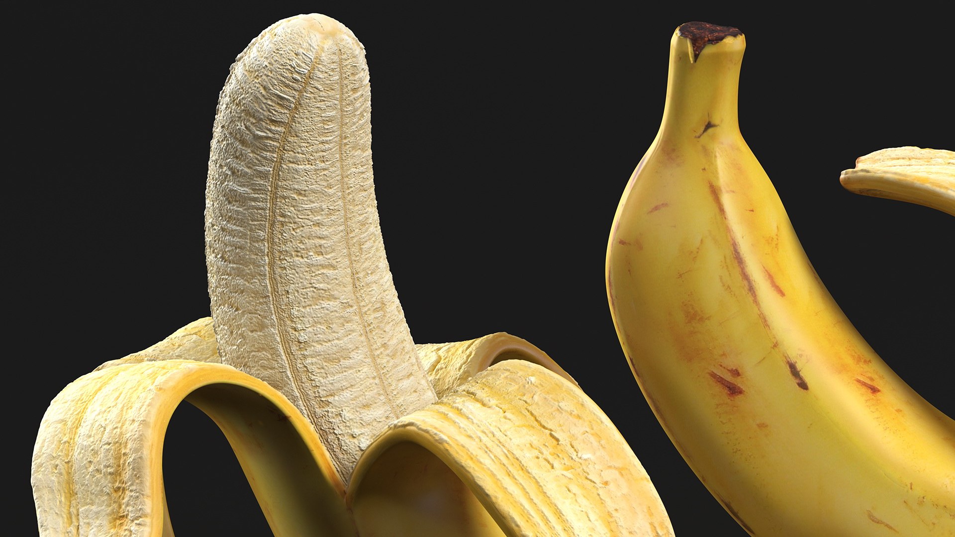 Peeled Banana With Brown Flecks 3D model https://p.turbosquid.com/ts-thumb/p0/WxhtUw/Zn/peeledbananawithbrownflecksvray3dmodel009/jpg/1670814602/1920x1080/fit_q87/8c98baabeae7523f4d6d82e312f03e4d59b654e8/peeledbananawithbrownflecksvray3dmodel009.jpg