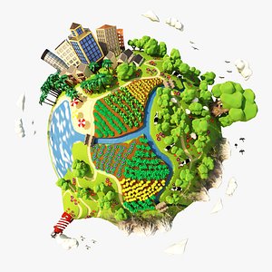 3D Cartoon Planet Summer