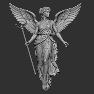 3D model Winged Goddess of Victory Nike or a classical archangel