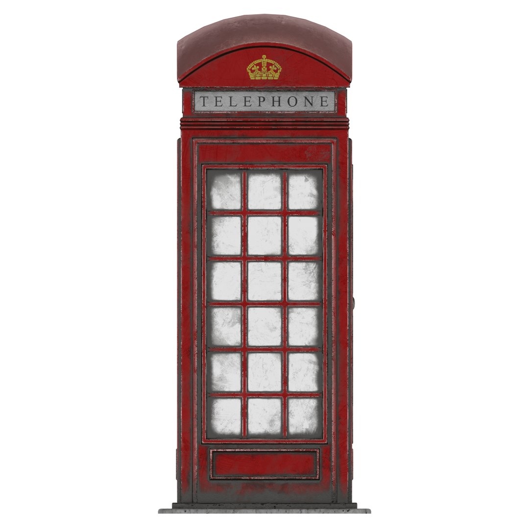 3D Red Telephone Box Model - TurboSquid 2144594