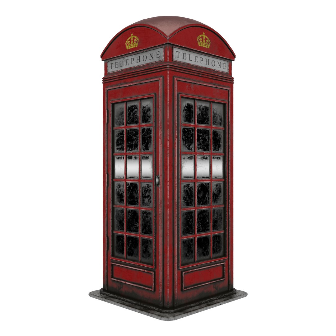 3D Red Telephone Box Model - TurboSquid 2144594